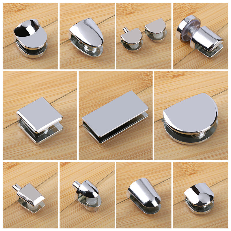 Bathroom Wooden Board Stainless Steel Fish-Mouth Clamp