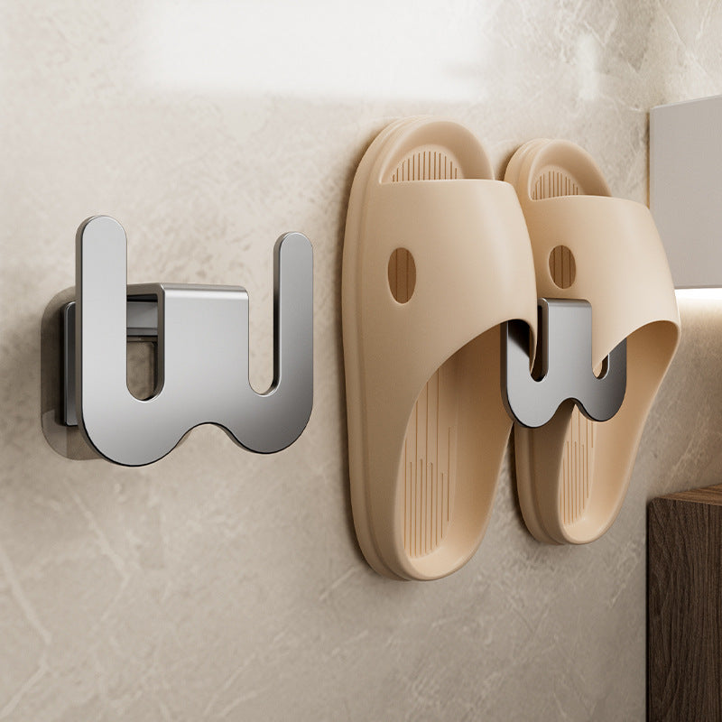 No-Drill Bathroom Slipper Rack
