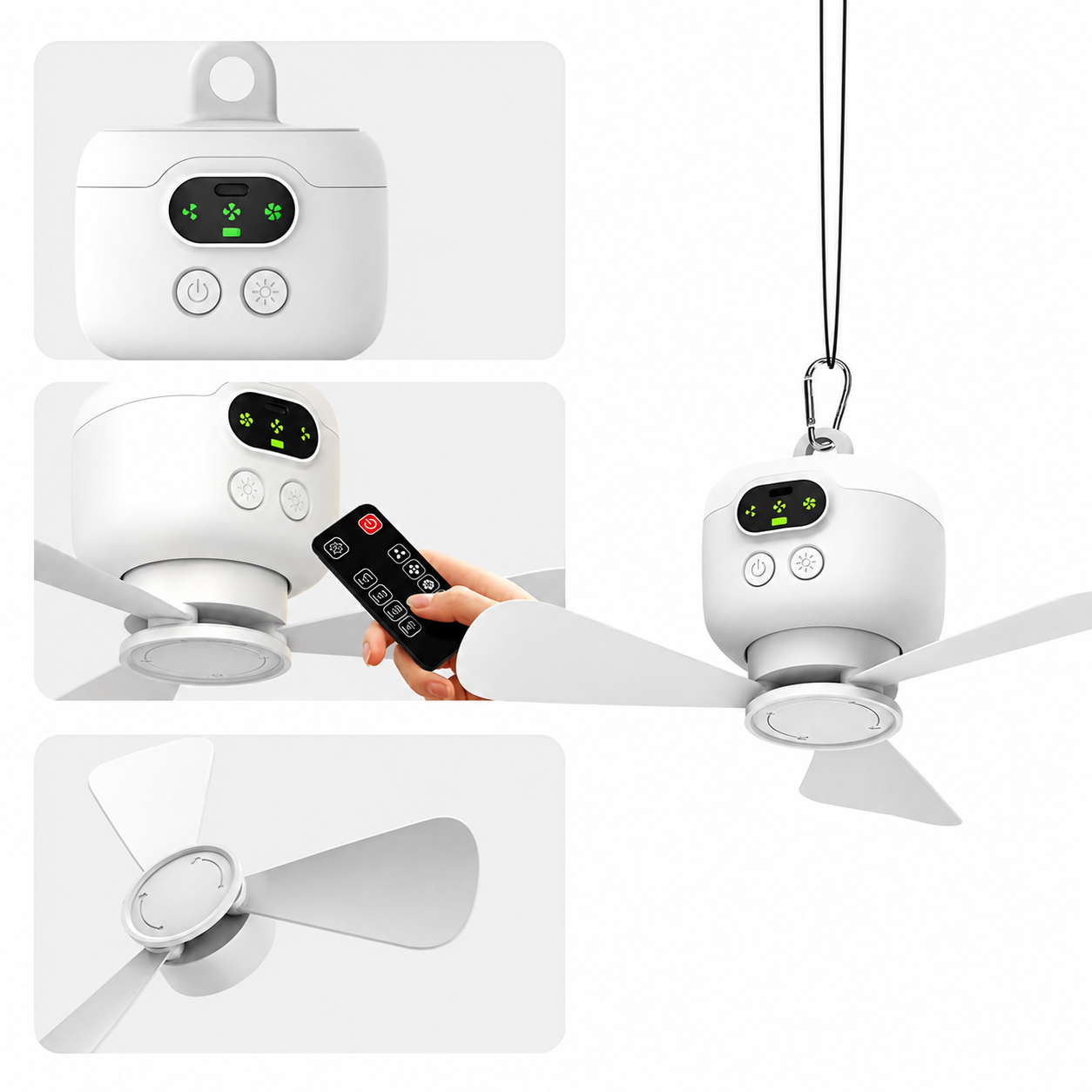Controlled Hanging Fan – Rechargeable and Hangable for Outdoor Use